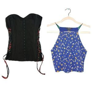 Reserved Bundle - Vexy corset and Forever 21 crop top
